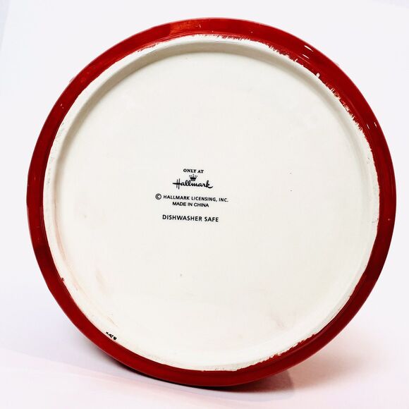 Hallmark Ceramic Christmas Cookie Jar Snowman Snowflakes Holiday Hosting Decor - Picture 9 of 10